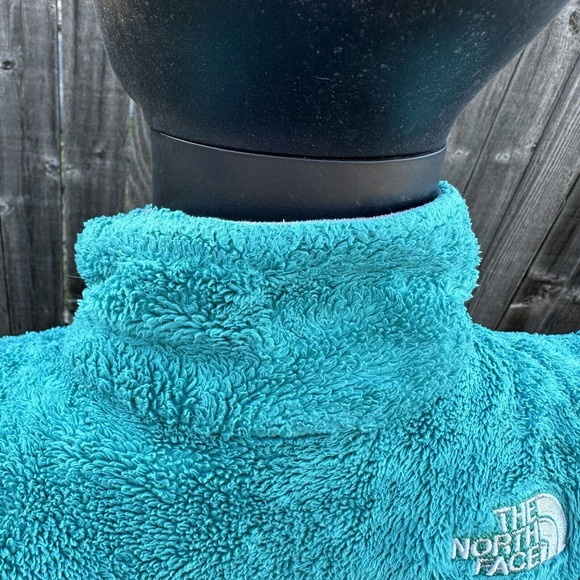 The North Face Womens Jacket Size Small Teal Osito AAHY Fuzzy Fleece Full Zip - Picture 10 of 12